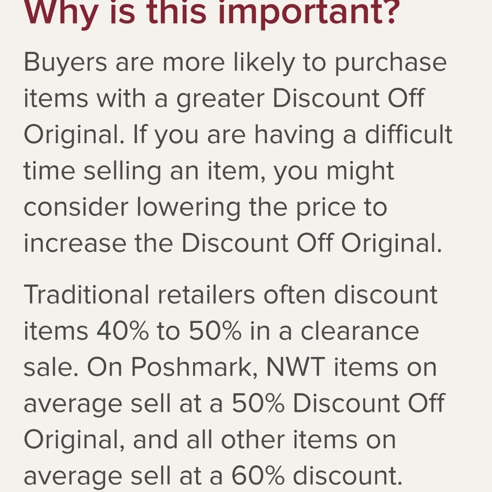 All of my NWT items are an average of 75% off